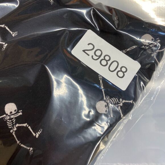 Denim & Flower T-Shirt Boys 13/14 Black Skeleton Print Crew Neck Short Sleeve - Picture 5 of 5